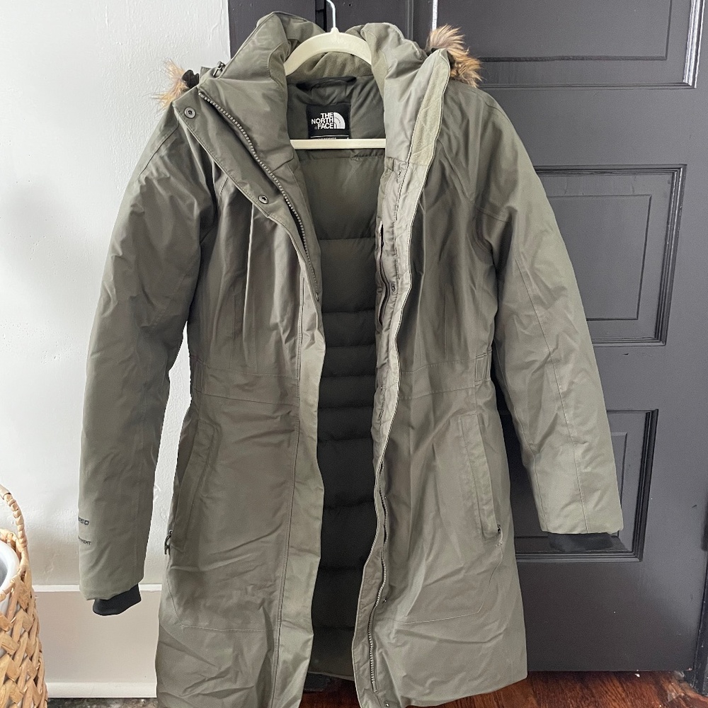 Northface down filled jacket sz s